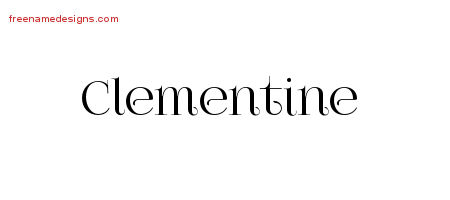 Vintage Name Tattoo Designs Clementine Free Download