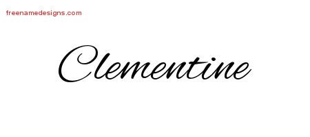 Cursive Name Tattoo Designs Clementine Download Free