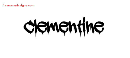 Graffiti Name Tattoo Designs Clementine Free Lettering