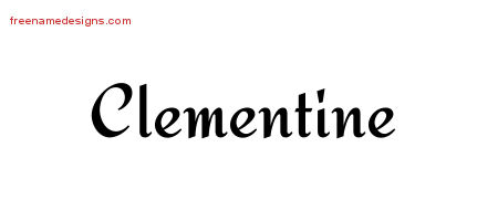 Calligraphic Stylish Name Tattoo Designs Clementine Download Free