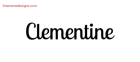 Handwritten Name Tattoo Designs Clementine Free Download