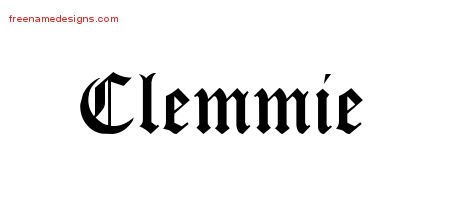 Blackletter Name Tattoo Designs Clemmie Graphic Download