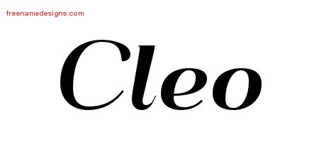 Art Deco Name Tattoo Designs Cleo Graphic Download