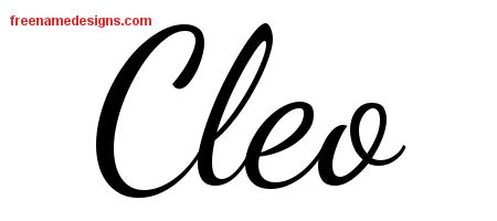 Lively Script Name Tattoo Designs Cleo Free Printout