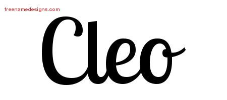 Handwritten Name Tattoo Designs Cleo Free Download