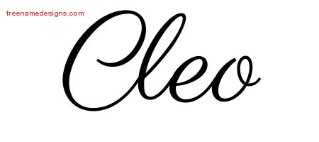 Classic Name Tattoo Designs Cleo Printable