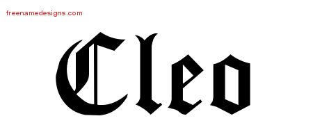 Blackletter Name Tattoo Designs Cleo Graphic Download