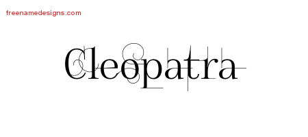 Decorated Name Tattoo Designs Cleopatra Free