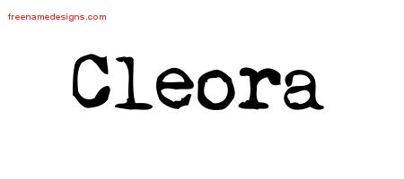 Vintage Writer Name Tattoo Designs Cleora Free Lettering
