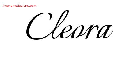 Calligraphic Name Tattoo Designs Cleora Download Free