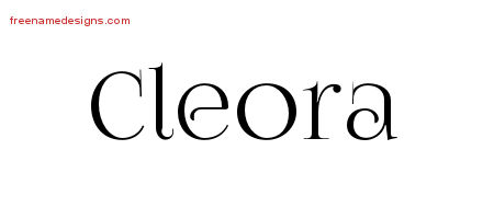 Vintage Name Tattoo Designs Cleora Free Download