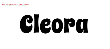 Groovy Name Tattoo Designs Cleora Free Lettering