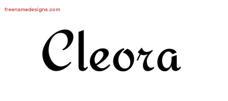 Calligraphic Stylish Name Tattoo Designs Cleora Download Free
