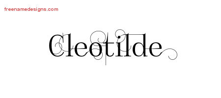 Decorated Name Tattoo Designs Cleotilde Free
