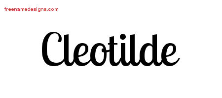 Handwritten Name Tattoo Designs Cleotilde Free Download