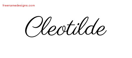 Classic Name Tattoo Designs Cleotilde Graphic Download - Free Name Designs