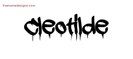 Graffiti Name Tattoo Designs Cleotilde Free Lettering