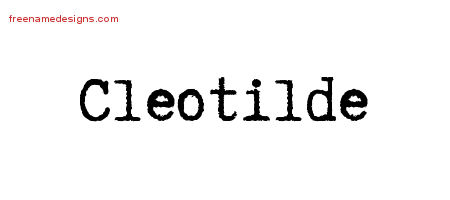 Typewriter Name Tattoo Designs Cleotilde Free Download