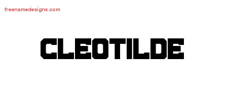 Titling Name Tattoo Designs Cleotilde Free Printout