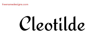 Calligraphic Stylish Name Tattoo Designs Cleotilde Download Free