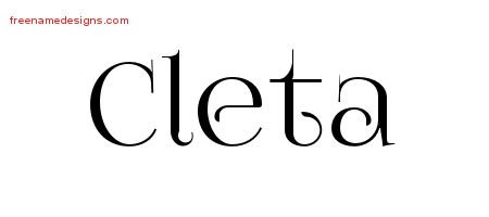 Vintage Name Tattoo Designs Cleta Free Download