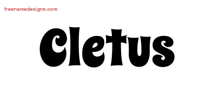 Groovy Name Tattoo Designs Cletus Free