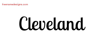 Handwritten Name Tattoo Designs Cleveland Free Printout