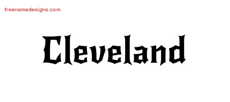 Gothic Name Tattoo Designs Cleveland Download Free