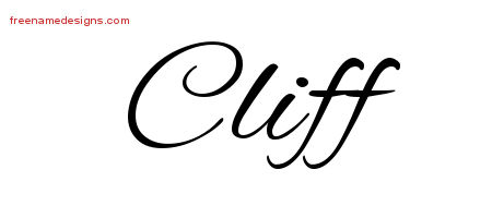 Cursive Name Tattoo Designs Cliff Free Graphic
