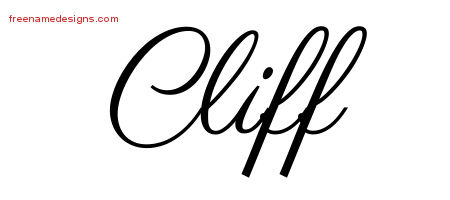 Classic Name Tattoo Designs Cliff Printable