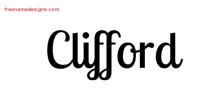 Handwritten Name Tattoo Designs Clifford Free Printout