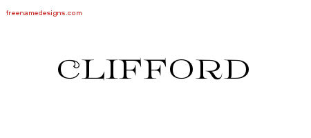 Flourishes Name Tattoo Designs Clifford Graphic Download