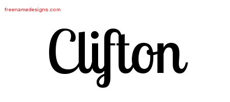 Handwritten Name Tattoo Designs Clifton Free Printout