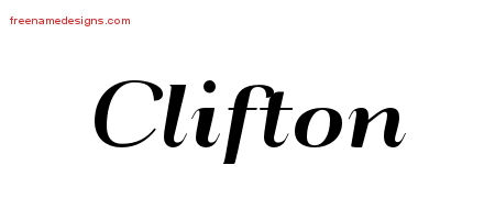 Art Deco Name Tattoo Designs Clifton Graphic Download