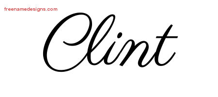 Classic Name Tattoo Designs Clint Printable