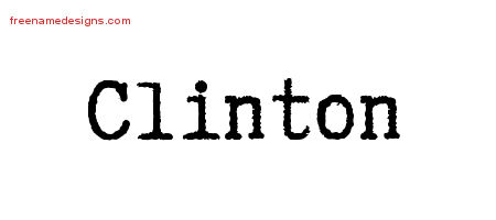Typewriter Name Tattoo Designs Clinton Free Printout