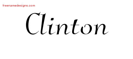 Elegant Name Tattoo Designs Clinton Download Free