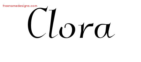 Elegant Name Tattoo Designs Clora Free Graphic