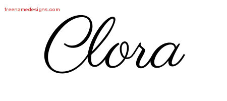 Classic Name Tattoo Designs Clora Graphic Download
