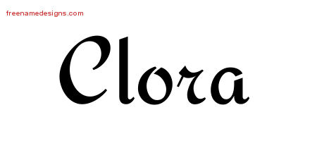 Calligraphic Stylish Name Tattoo Designs Clora Download Free