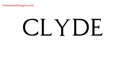 Regal Victorian Name Tattoo Designs Clyde Graphic Download