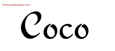 Calligraphic Stylish Name Tattoo Designs Coco Download Free