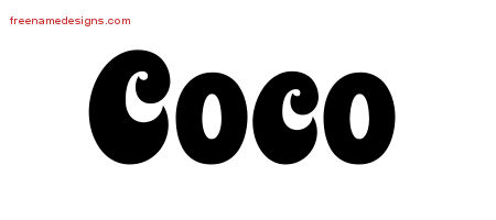 Groovy Name Tattoo Designs Coco Free Lettering