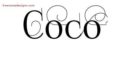 Decorated Name Tattoo Designs Coco Free