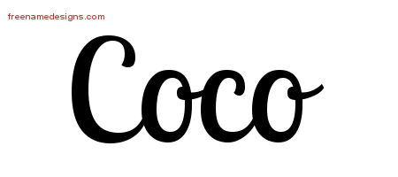 Handwritten Name Tattoo Designs Coco Free Download