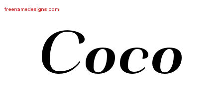 Art Deco Name Tattoo Designs Coco Printable