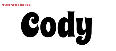 Groovy Name Tattoo Designs Cody Free Lettering