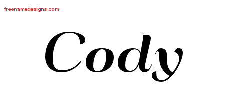 Art Deco Name Tattoo Designs Cody Printable