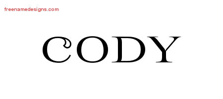 Flourishes Name Tattoo Designs Cody Printable