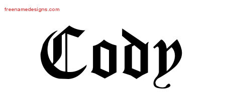 Blackletter Name Tattoo Designs Cody Graphic Download